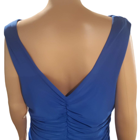 NEW Dressbarn Collection Size 14W Ruched Draped Formal Maxi Dress *TINY FLAWS* - Picture 6 of 14